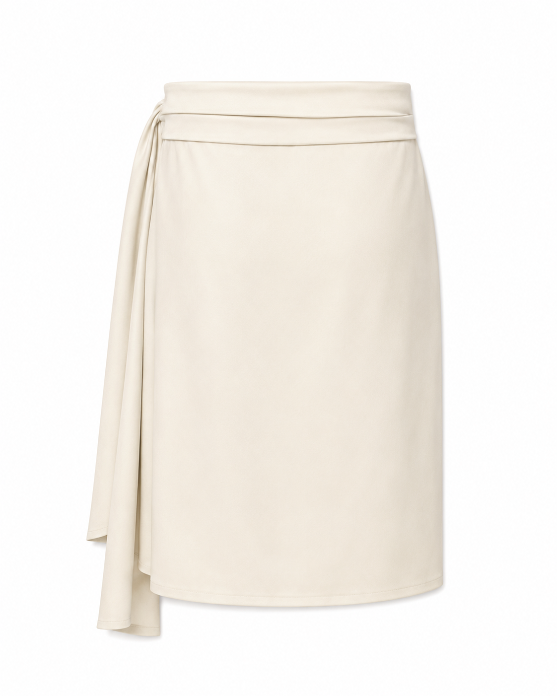 Asymmetric Silk Midi Skirt