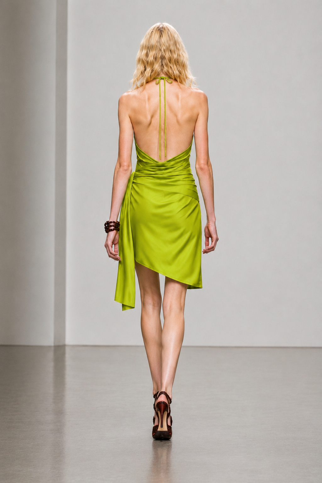 Asymmetric Silk Midi Skirt