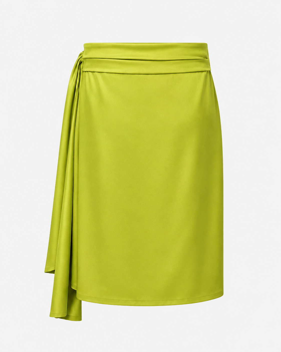 Asymmetric Silk Midi Skirt