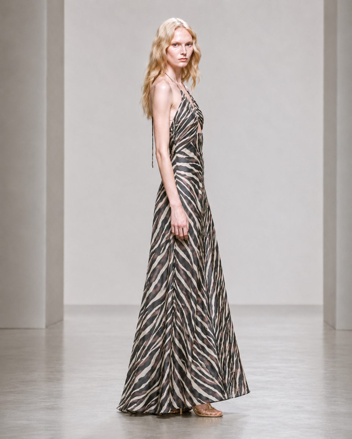Halter Gown with Cutout