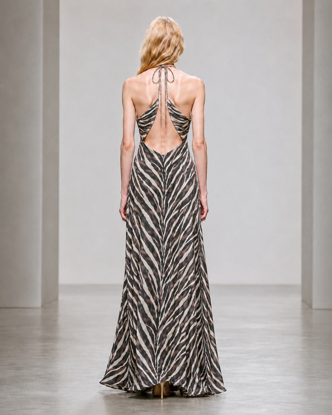 Halter Gown with Cutout