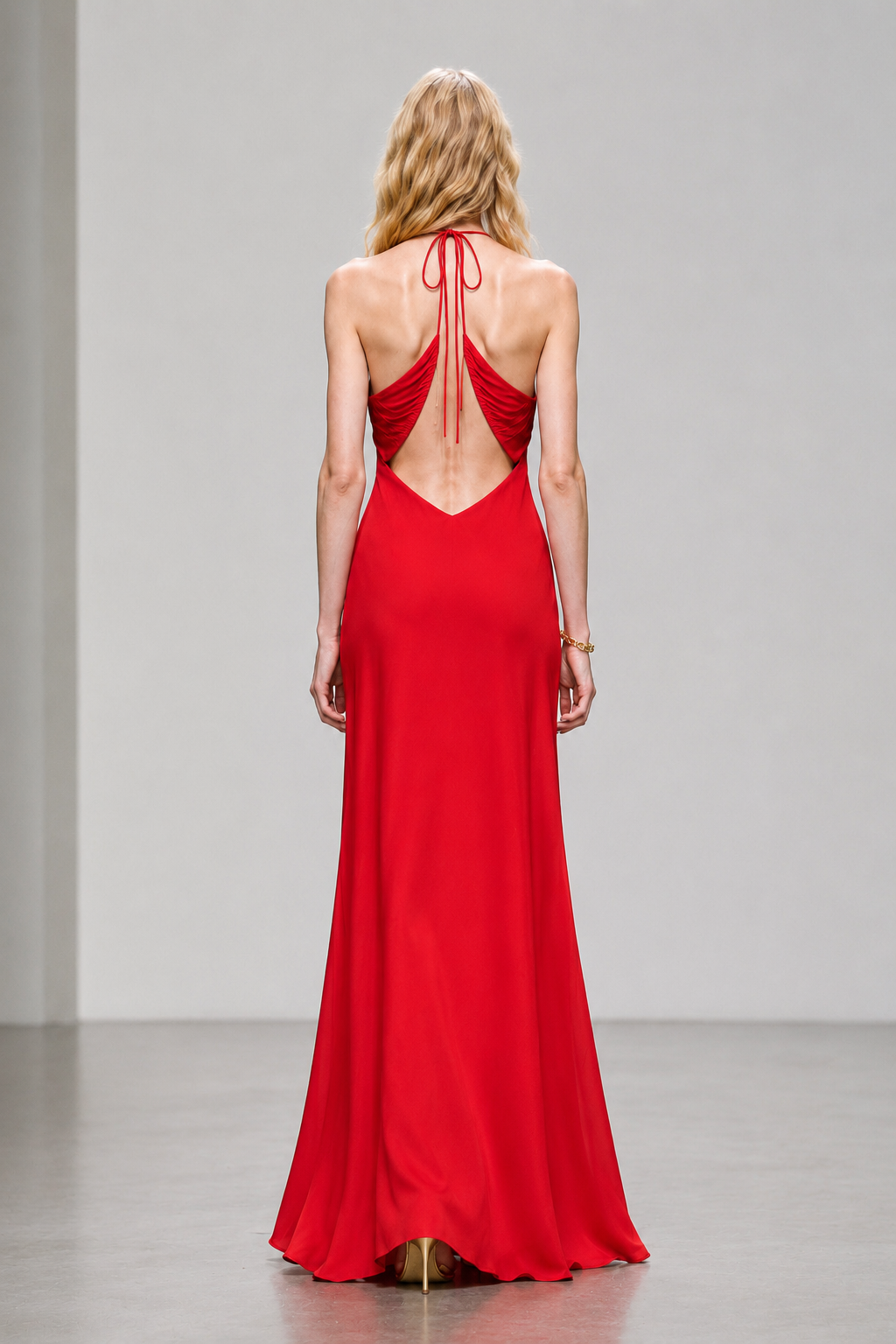 Halter Gown with Cutout