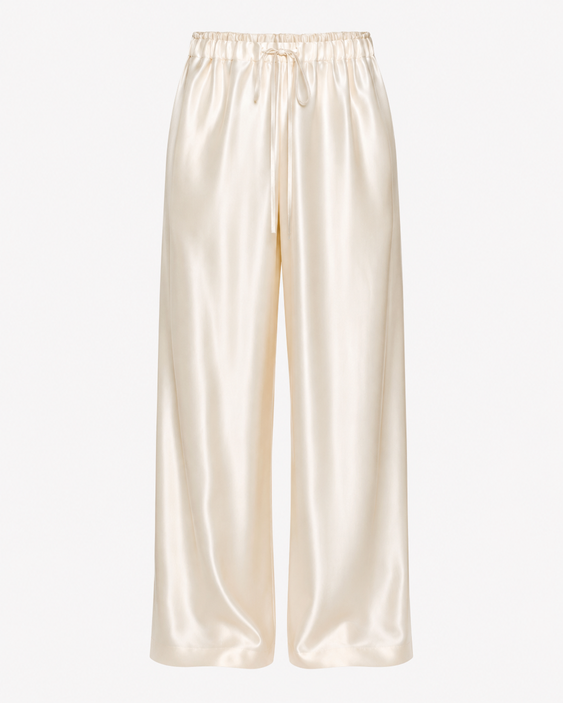Wide-Leg Satin Pants